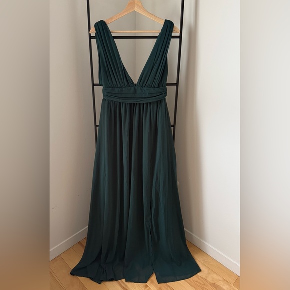 Lulu’s Heavenly Hues Forest Green Maxi Dress, size S - Picture 5 of 8
